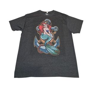 Princess Ariel Charcoal Gray Graphic T-Shirt